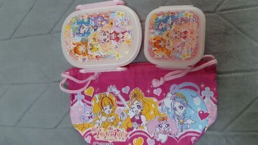 入園プリキュアお弁当箱デザートケースお弁当袋まとめて 地元 武蔵高萩のキッズ用品 その他 の中古あげます 譲ります ジモティーで不用品の処分