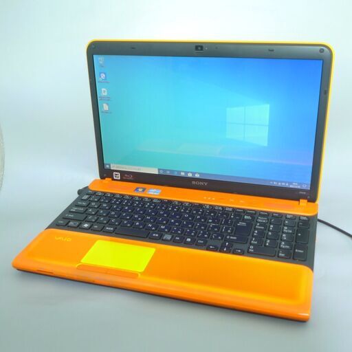 新品高速SSD 橙色 ノートパソコン 中古美品 15.5型 SONY VAIO VPCCB29FJ 第2世代 i5 8GB Blu-ray 無線LAN Bluetooth Win10 Office