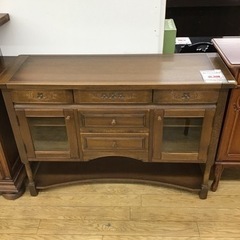 KK-75【ご来店頂ける方限定】近藤工芸　北海道旭川　楢材サイドキャビネット