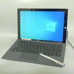 超高速SSD キーボード付 タブレット Microsoft Surface Pro 3 中古美品 12インチ 第4世代 i3 4GB 無線 Wi-Fi  Bluetooth Win10 Office - ノートパソコン