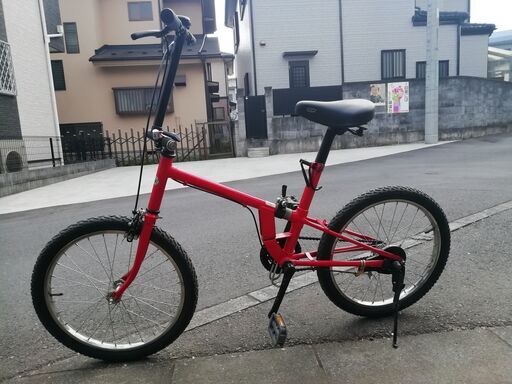 丸石サイクル製　20インチ　スチール　シングル　折り畳み自転車　ほぼ新品　引き取り限定　埼玉県狭山市