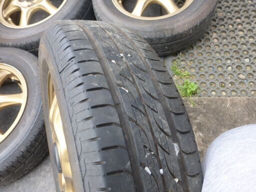 スバル純正ホイール　塗装済み　＋155/65R13　BSタイヤつき　サンバー　プレオ スバル純正ホイール 塗装済み ＋155/65R13 BSタイヤつき サンバー