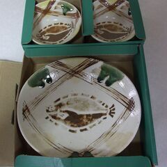 平成聖窯 皿碗セット 同絵付け  長期保管の未使用品