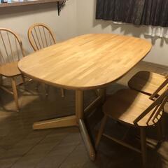 テーブルセット　4人がけ　他サイト打ち合わせ中