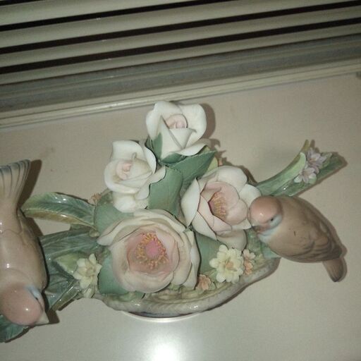リヤドロ　置物 花と鳥