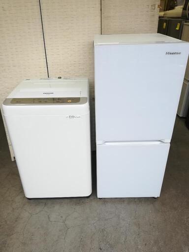 【送料・設置無料】⭐ハイセンス冷蔵庫134L＋パナソニック洗濯機６kgご来店大歓迎⭐JWI72