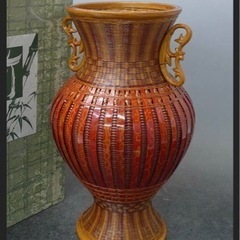 工芸品　竹細工の花瓶