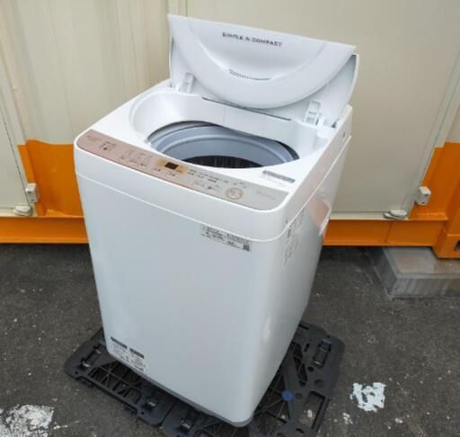 ■取引決定済■2019年製■SHARP 洗濯6.0kg 全自動洗濯機 [抗菌・防カビ加工]  ES-GE6C-W