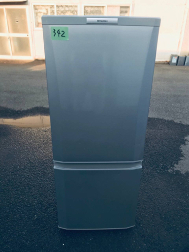 342番 三菱✨ノンフロン冷凍冷蔵庫✨MR-P15W-S‼️