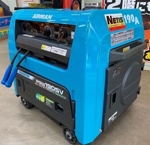 AIRMAN エンジン溶接機 PGW190SV-A1 インバーター 3.5kVA アワメータ3時間