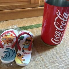 【新品・交渉可】コカ・コーラ ビーチサンダル＆BIG空き缶