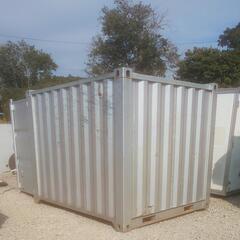 【税込み198000円になります】【匝瑳市八日市場】希少 9ftコンテナ (1台限定) シルバーカラー 長さ約274cm×幅224cm×高さ220cmくらい 3t車でも配送可 税込み198000円になります】【匝瑳市八日市場】希少 9ftコンテナ (1台限定)