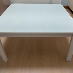 コタツテーブル  白 × 木目  リバーシブル