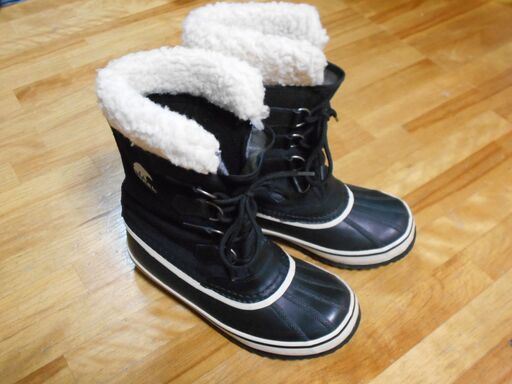 定価￥14300　程度良好 SOREL ウィンターカーニバル レディース 24.0cm　US７　黒　NL1495-011　使用少　ソレル　スノーブーツ　USED