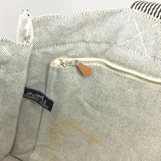 HERMES エルメス ニューフールトゥMM キャンバスデニム トートバッグ