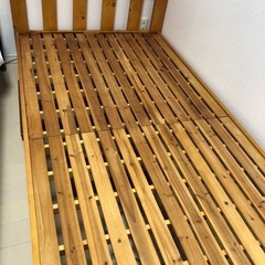 【ネット決済】天然木　シングルベッド