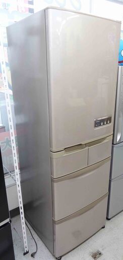 【持ち帰り限定】日立　ノンフロン冷凍冷蔵庫　R-S42YM　2009年製　415L　5ドア　グレー　中古品　PayPay支払いOK！
