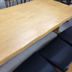 J697 SAKAI KOUGEI サカイ工芸　大川家具  HONOKA　ほのか　天然木ダイニングテーブルセット 6人掛けダイニングテーブルセット 1800×900×660　椅子3脚・天然木ベンチ付　 クリーニング済み　メーカー参考定価¥156,200
