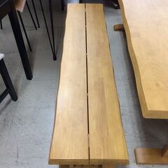 J697 SAKAI KOUGEI サカイ工芸　大川家具  HONOKA　ほのか　天然木ダイニングテーブルセット 6人掛けダイニングテーブルセット 1800×900×660　椅子3脚・天然木ベンチ付　 クリーニング済み　メーカー参考定価¥156,200