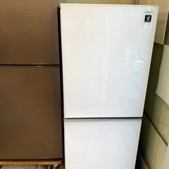 SHARP 2ドア 2016 冷蔵庫 プラズマクラスター クリアホワイト sj-gd14c