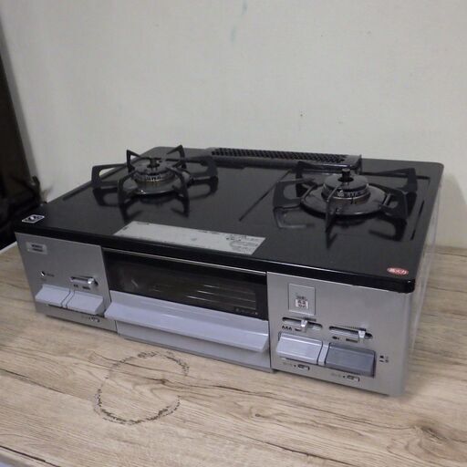 格安！店舗受け渡し可能　ノーリツ NORITZ NG60QVR LPガス用　ガステーブル ホーロートップ水有り片面焼きグリル　プロパンガス用右強火タイプ