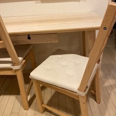 【ネット決済】ハイテーブル1台　椅子2脚　IKEA 