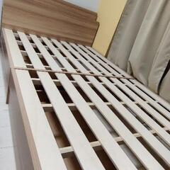 木製ベッド　セミダブル　LYCKA（リュカ）　収納可能