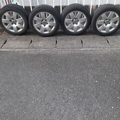 VW純正16インチアルミホイルとスタッドレスタイヤセット205/50/R16