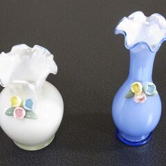 花瓶 ガラス SHOEI CRAFT GLASS 2個  中古美品