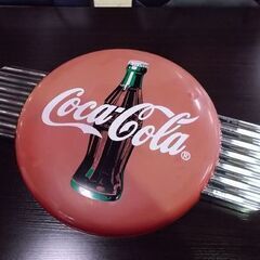 コカコーラ サインボタン 幅75cm 羽根付き 看板 色あせ 丸看板 壁掛け