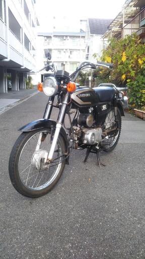 [配送可\u0026即乗り可]　スズキ　k50　2st　ビンテージ　MT　4速　ボアアップ仕様　65cc　実働　原付