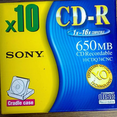 SONY製CD-R 650MB (10枚入り・未開封)