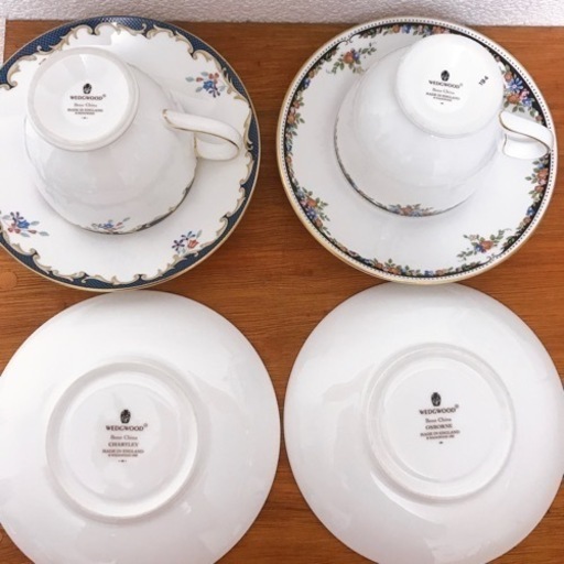 ❗️廃盤＆超貴重壺印❗️ウェッジウッド カップ&ソーサー 4客