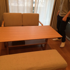 【最終値下げ！ダイニング4点セット！】引き取りに来ていただける方優先！無印良品　ダイニングテーブルセット