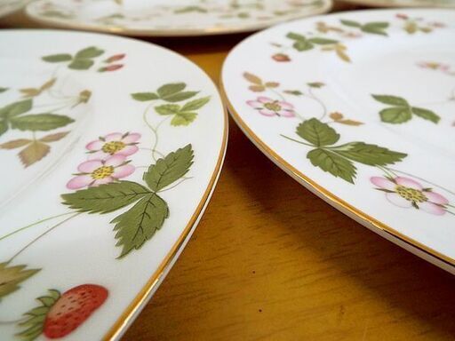 5枚□ウェッジウッド ワイルドストロベリー プレート 大皿 27cm 札幌