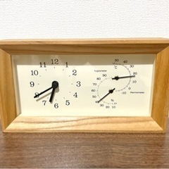 置き時計(温度計・湿度計付き)