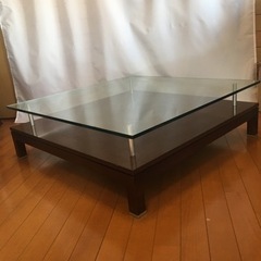 【ネット決済】強化ガラスローテーブル