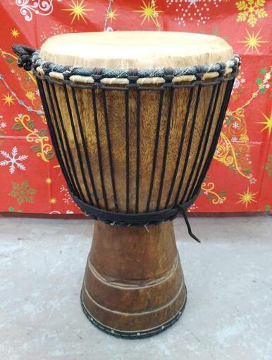 シャンべ　アフリカ民芸楽器　直径約33cm   高さ約55cm   ソフトケース付