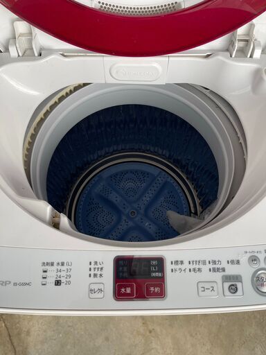 ネット決済可■当日翌日配送可■都内近郊無料で配送、設置いたします■2013年製　洗濯機　シャープ　ES-G55NC 5.5キロ■SH02