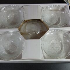 カメイガラス 小鉢５個 KAMEI GLASS 長期保管の未使用