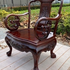 ◎大幅お値下げしました‼️ 唐木家具 椅子 アームチェア 抽斗 唐木