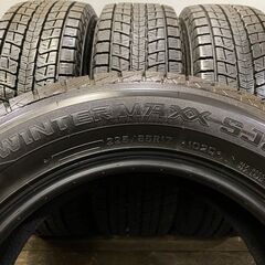DUNLOP WINTER MAXX SJ8 225/65R17 17インチ スタッドレス 4本 2018年製 バリ溝 ハリアー エクストレイル エスクード等　(TE644) クレジットカード QRコード決済可能