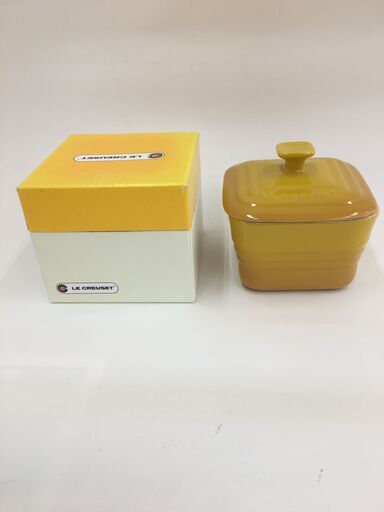 LE CREUSET/ルクルーゼ　ラムカン・カレS　フタ付　ディジョンイエロー　オーブンウェア　未使用品