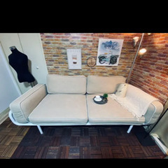 🔴首都圏配送無料 221cmイタリア超希少超BIGカウチソファー３人掛け