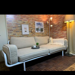 🔴首都圏配送無料 221cmイタリア超希少超BIGカウチソファー３人掛け