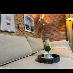 🔴首都圏配送無料 221cmイタリア超希少超BIGカウチソファー３人掛け