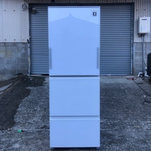 冷蔵庫 SHARP 356L 2019年製 鏡面 両開き ☆プラス5000円〜にて配送可