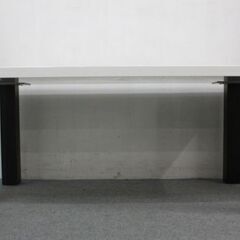 NEVAN  シギヤマ家具 ブラック木目 155センチ ダイニング5点セット チェア4脚 UV塗装 木製 ホワイト天板   中古家具 店頭引取歓迎 R4617)