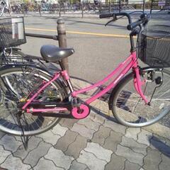 ♪ジモティー特価♪ピンクのフレームがかわいい ２６型中古自転車