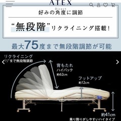 【ネット決済】ATEX 収納式電動リクライニングベッド AX-B...